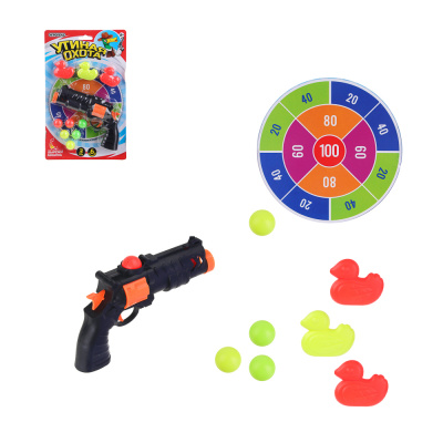 Набор игровой пистолет с пульками и уточками, РР, 17х27х3см ИГРОЛЕНД (1/4/72)