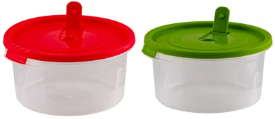 Контейнер для СВЧ "Смайл" (кругл с клап)  0,8л пласт.(72)