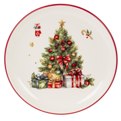 Тарелка "Елочка" 24см, L25,5 W25,5 H2см (кер) (1/16)