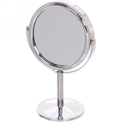 Зеркало настольное на ножке "Beauty", двухстороннее с увелич., круг, 14см, d-8см (1/180)
