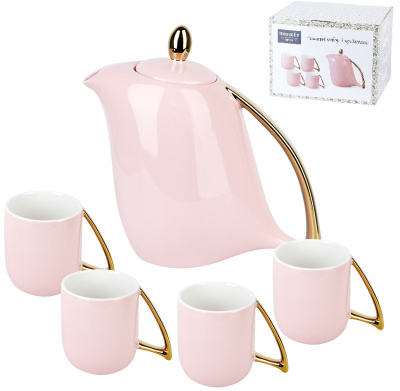 Набор чайный 5пр "5th Avenue. Pink" v=1300/240мл п/у фарф.(6)