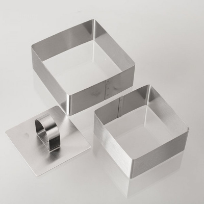 Форма для салата и десерта метал набор 2шт и крышка 8*8,10*10 AFY1818-2 (1/60/240)