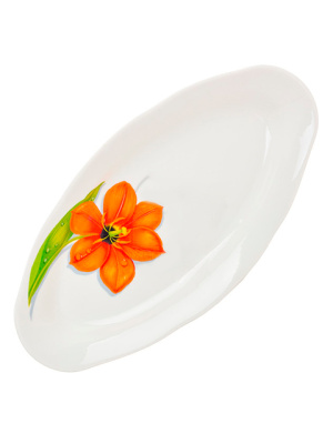 Селедочница 250 мм ф.653 "Идиллия" Солнечный тюльпан (15)