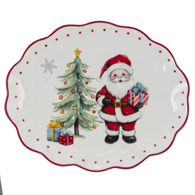 Блюдо "Новогодний подарок", L24 W20 H3 см п/у (кер.) (1/1/36)