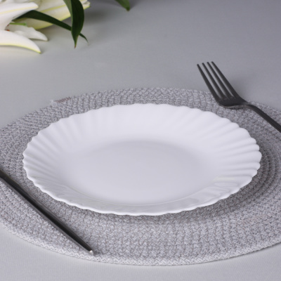 Тарелка 19см десертная, опаловое стекло, MILLIMI Бьянко Плюс (6/72)