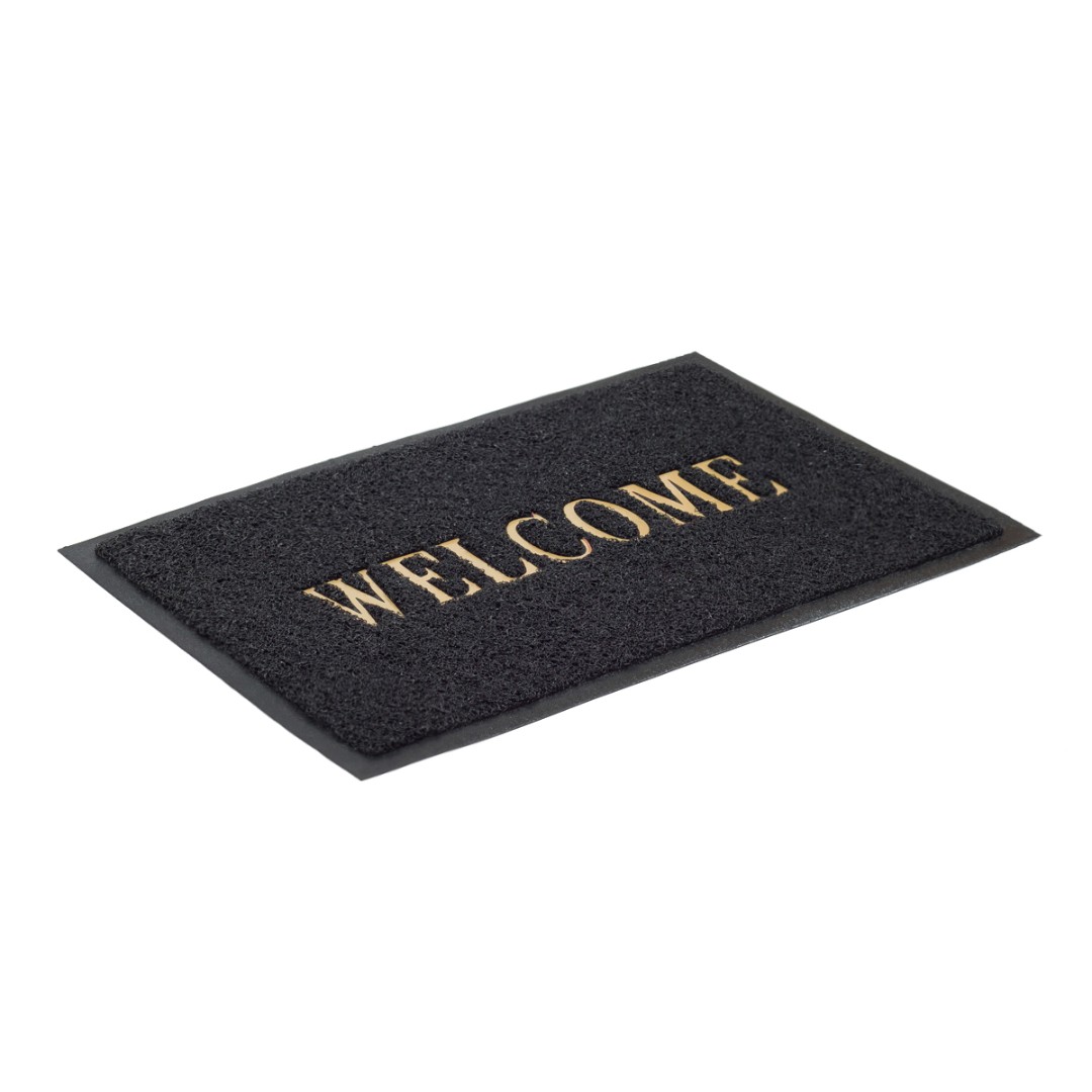Коврик 40х60 см "Spongy" Welcome черный, SUNSTEP™ПВХ (20/20)
