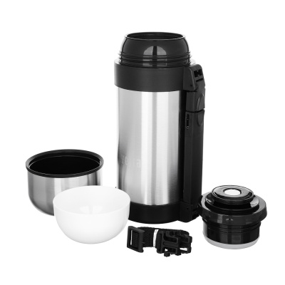 Термос 1,2л металлический "Туристический" с широким горлом серебристый VETTA (1/12)