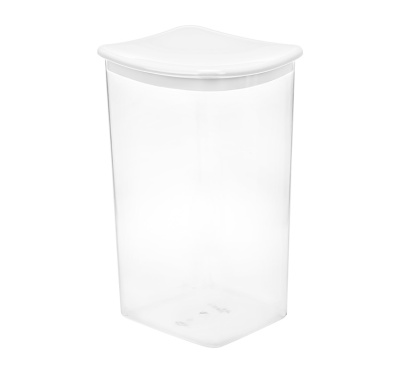 Емкость д/сып. продуктов 1,9л квадрат Белый пласт.(1/15)