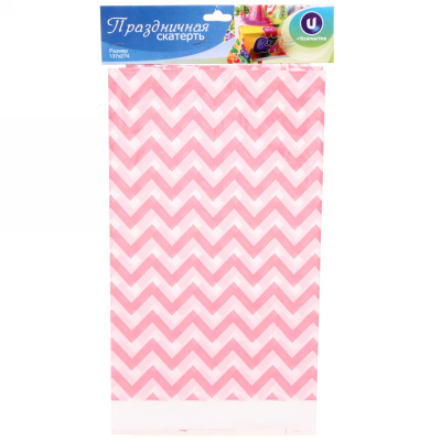 Скатерть "Волны" розовая 108*180см, пвх Ultramarine (1/50)