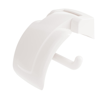 Держатель д/туалетной бумаги (белый) пласт.(уп.20)