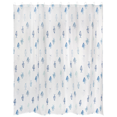 Занавеска для ванной комнаты "Рыбки полные вертикальные" 180*180 см SC-PE-50 (1)