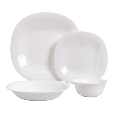 Набор стол 16пр 4перс CARINE WHITE (ударопр.стекло) (1)