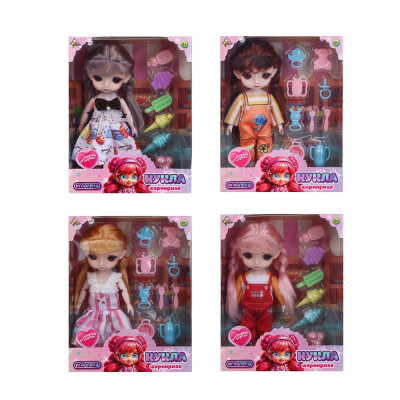 Кукла шарнирная 15 см с аксессуарами, PP, ABS, 21х6х21,5 см, 4в ИГРОЛЕНД (4/120)  