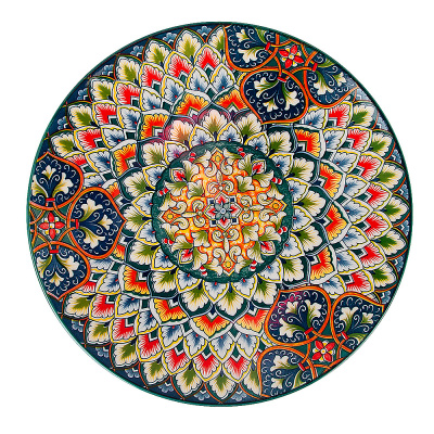 "Arabesque" Блюдо (зеленый) d=27см,h=3см (транспортная уп.) фрф. (6/24)