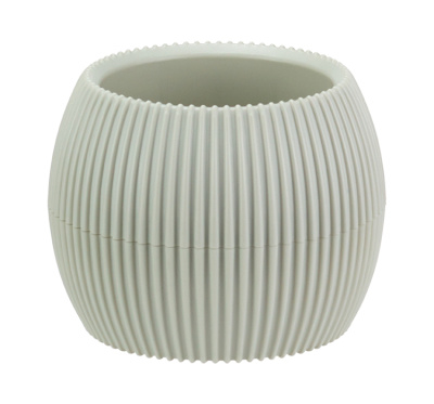 Кашпо ПИКАНТО D=145мм 0,7л Белый ротанг (полипропилен), пласт. (1/8)