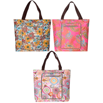 Сумка хоз складная 47*43см (полиэстер) (3диз) (1/10)