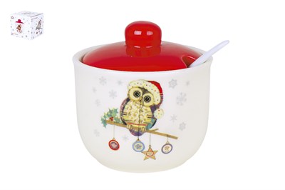"Owl Christmas" Банка 320мл с ложкой п/у доломит (1/48)