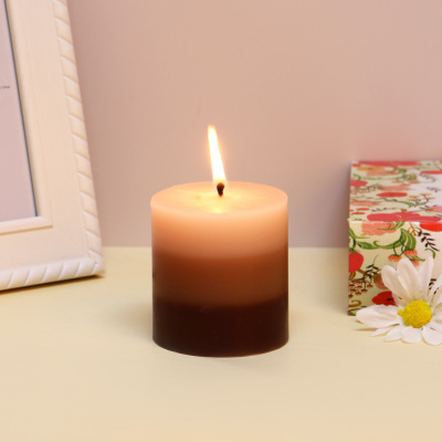 Свеча ароматическая, парафин, градиент, 7x7,5 см, аромат сандал LADECOR (6/72)