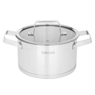 Кастрюля 20х11,5см. 3,4л. со стекл. крышкой, индукция SATOSHI Шато (1/6)