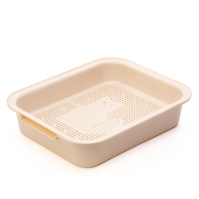 Лоток для кошек (бежевый)( 380х315х80 мм) пласт.(уп.7)