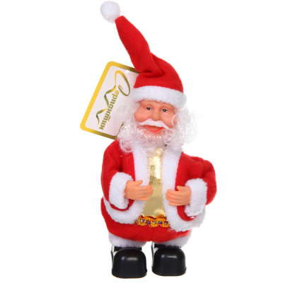 Дед Мороз музыкальный 21 см в красной шубе (работает от 3*ААА - в комплект не входят)(1/1)