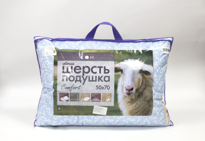 Подушка "Дрема" Шерсть овечья стеган. полотно 50х70 (1/8)