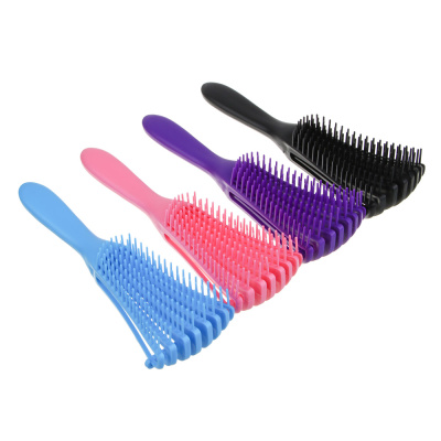 Расческа массажная, пластик, 24х7,5см, 4цв ЮНИLOOK (12/240)