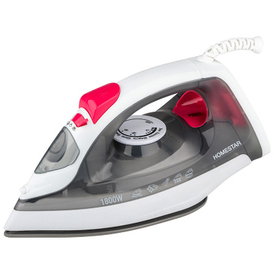 Утюг HomeStar HS-4012 серый (1800Вт, пар, спрей, паровой удар, самоочистка, керам.подошва) (1/10)