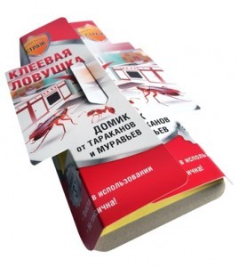 От тараканов ловушка клеевая ДОМИК 1шт (8гр клея) ARGUS (1/120)