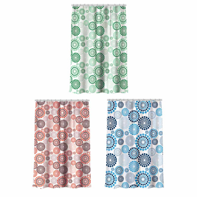 Штора д/ванной 180*180см "Круги на воде" ПЕВА  (3цв) (1/11/66)