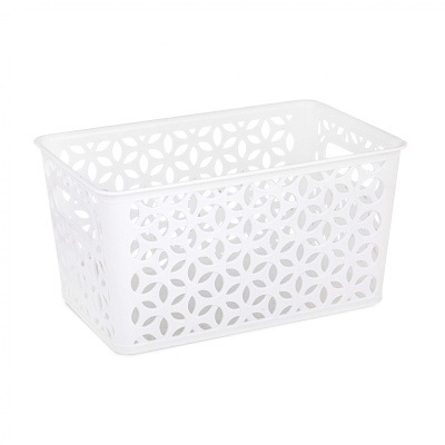 Корзина "Мираж" 290х190х150мм (белый) пласт.(уп.18)