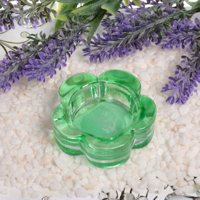 Подсвечник "Tea-цветок" 6,5*2,5см цвет зеленый (1/1)