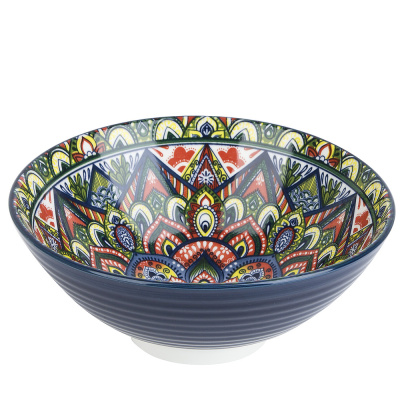 "Arabesque" Салатник 20,5см 1200мл (синий) фарф.(6/48)