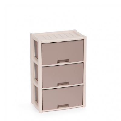 Комод "Колорит" 3-х секцион. (бежевый) пласт.(уп.1)