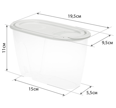 Емкость д/сып. продуктов 0,9л Смоки (1/30)