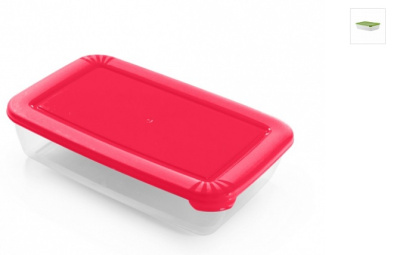 Контейнер для СВЧ 0,90л (прямоуг) пластик(64)