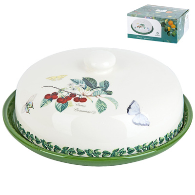 "Fruit Garden" Блюдо с крышкой 23,5х23,5х9,5см d=24см (под.упаковка)керам.(1/12)