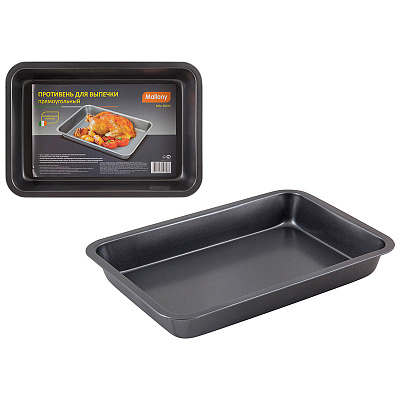 Противень 28*19,5*3,8см с АП для выпечки (карбон.сталь) (1/24)