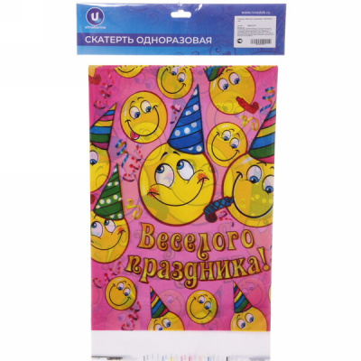 Скатерть "Веселого праздника" 108*180см, пвх (1/50)
