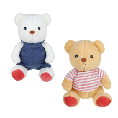 Игрушка мягкая в виде животных "Мишка Тедди", полиэстер, 25см, 2диз МЕШОК ПОДАРКОВ (1/20)