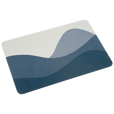 Коврик для ванной с противоскользящей основой,40*60*0,25 см прямоугольный, серый (1/24)