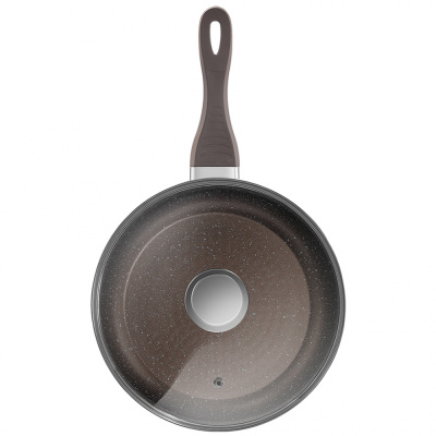 Сковорода  ZEIDAN d26 см,каменное покрытие "GRANITE", литой алюм., прорез. ручка,индукц.дно(1/6)