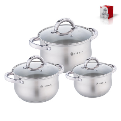 Набор посуды 6 пр.(кастр.2,1л,3,0л,4,0л)нжс,5-ти слойн.капсул.дно,ст/кр. п/у