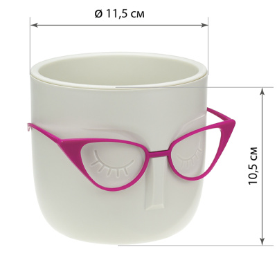 Кашпо МАРИ  D115мм 0,65л со вставкой  Белый ротанг (полипропилен), пласт.(1/8)