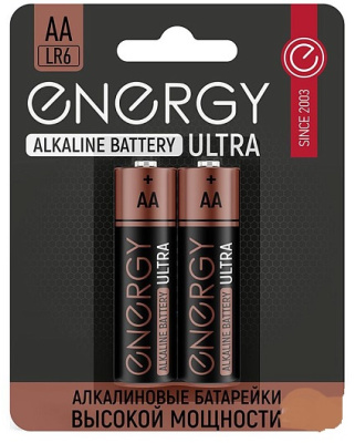 Батарейка алкалиновая Energy Ultra LR6/2B (АА) (10/80)
