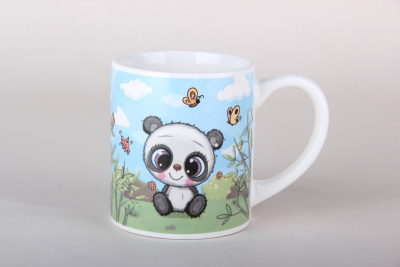Кружка 220мл "Панда и бабочки" (керамика) (12/48)
