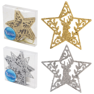 Набор украшений "Звездочки",10см,(пластик,полиэстер) (1)