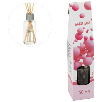 Диффузор 50мл "Бабл гам" для дома с палочками (1/20/60)