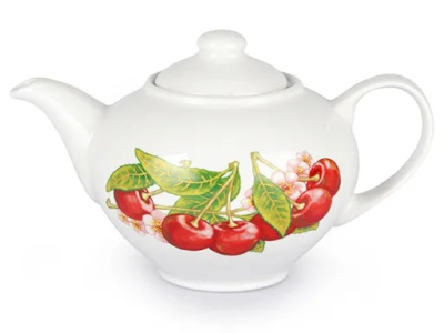 Чайник 800 мл Удачный Вишня (фарфор) , р.4 (1/12)