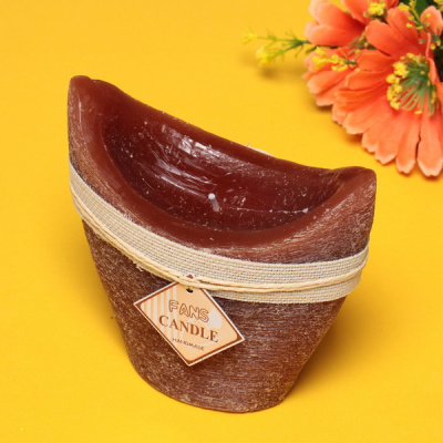 Свеча "Honey story" 13*13см цвет кофейный F-3007 (20/40)